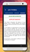 برنامه‌نما Tutorials for Android and Java عکس از صفحه