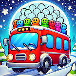 bus away car out: traffic jam