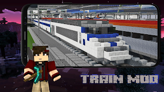 Train Mod Addon for Minecraft Cartaz