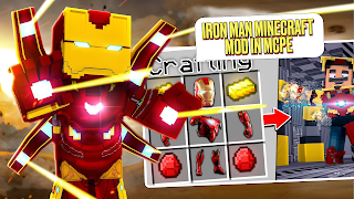 Мод Железный человек Майнкрафт постер