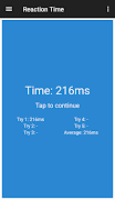 5 Schermata Reaction Time