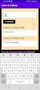 Liters to Gallons (Gal) स्क्रीनशॉट 4