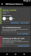 برنامه‌نما SMS Backup & Restore Pro عکس از صفحه