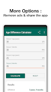 برنامه‌نما Age Difference Calculator عکس از صفحه