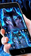 Neon Wolf 키보드 백그라운드 스크린샷 3