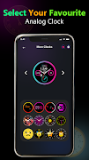 Analog clock: Neon Night Clock captura de pantalla 4