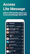 Lite Message: Built-in VPN poster