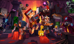 Carte DUNGEONS MMO pour Minecraft PE Affiche