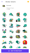 🦎 蜥蜴贴纸, 贴纸包: WAStickerApps 截图 4