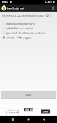 JavaScript test screenshot 1