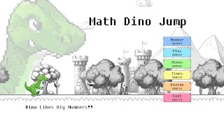 Dino Jump : Fun Math Game poster