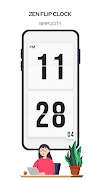 Zen Flip Clock Plakat