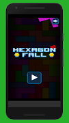 Hexagon Fall Physic Game capture d'écran 5