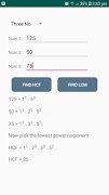 HCF and LCM calculator + Prime screenshot 1