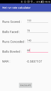 Net Run Rate Calculator penulis hantaran
