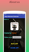 Ninja Nickname Generator স্ক্রিনশট 4