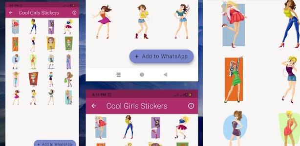 Cool Girls WAstickerapps captura de pantalla 1