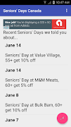Seniors' Days Canada скриншот 1