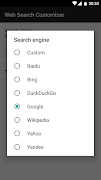 1 Schermata Web Search Customizer