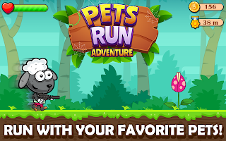 Pets Run Epic Jungle Adventure تصوير الشاشة 1