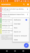 Poster Simple Notepad, display in notification :MEMOBOSS