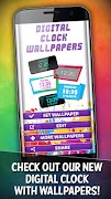 ساعة رقمية خلفيات الملصق