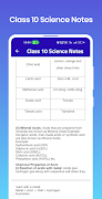 برنامه‌نما Class 10 Science Notes عکس از صفحه