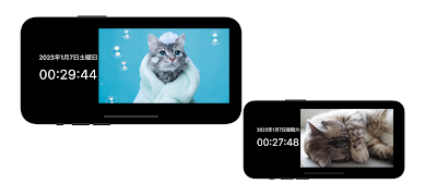 Cat Clock app.digital clock 스크린샷 2