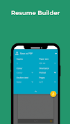 برنامه‌نما Resume builder عکس از صفحه