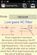 Electrical Filter Design تصوير الشاشة 2
