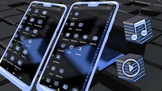 3D Black Cube Theme скриншот 3