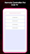 Remote Controller For CCE TV اسکرین شاٹ 1
