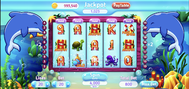 Dolphin Slots - Offline Games screenshot 1