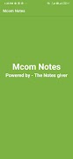 Mcom notes ポスター