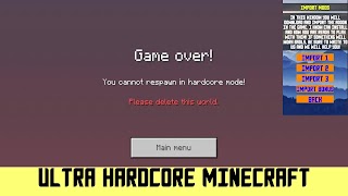 Ultra Hardcore Mod Minecraft تصوير الشاشة 3