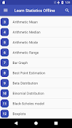 Learn Statistics Offline স্ক্রিনশট 1