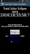 Total Solar Eclipse 2024 Countdown Cartaz