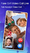 Fake Girl Video Call - Live Talk Random Video Call Ekran Görüntüsü 1