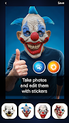 Scary Clown Mask Photo Editor ảnh chụp màn hình 1