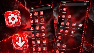 Red Thunderstorm Theme imagem de tela 3