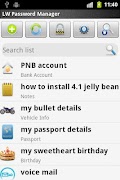 برنامه‌نما Lightweight Password Manager عکس از صفحه