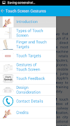 Touch Screen Gestures اسکرین شاٹ 1