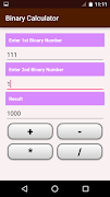 Binary Calculator ภาพหน้าจอ 1