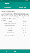 برنامه‌نما BMI Calculator عکس از صفحه