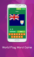 World Flags Word Quiz Game پوسٹر