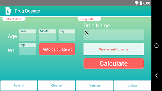 برنامه‌نما Drug Dosage Calculations عکس از صفحه