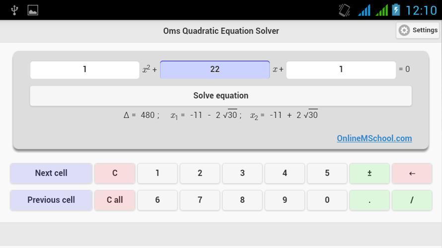 Quadratic Equation Solver Free Talkchannels Oms Quadratic Equation Solver Apk Download Free Education App
