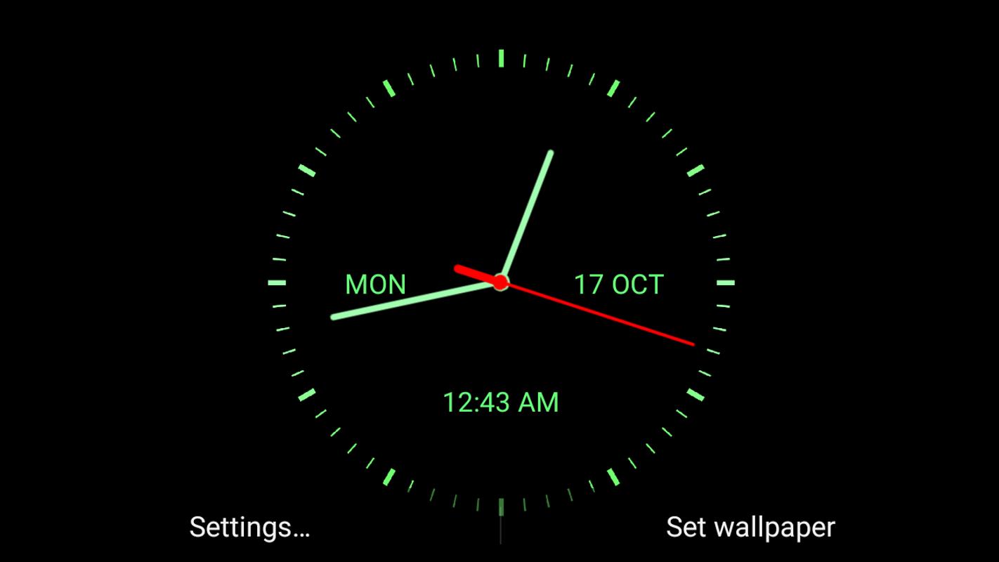 analog clock screensaver windows 10