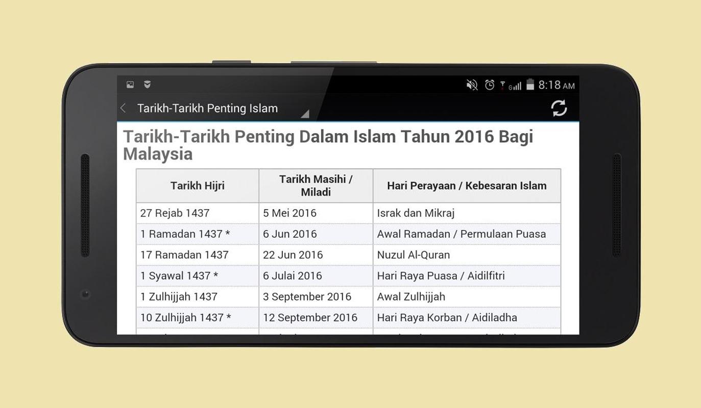 Islamic Calendar Malaysia APK Download - Free Productivity 