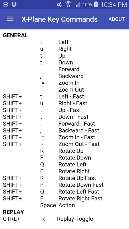 keyboard assignments for x plane 10